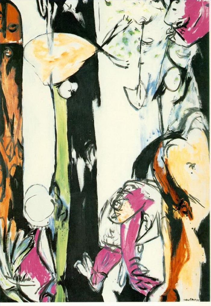 杰克逊·波洛克 当代各类绘画作品 -  《复活节和图腾》