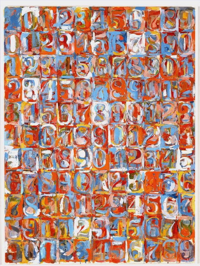 杰克逊·波洛克 当代各类绘画作品 -  《彩色数字》
