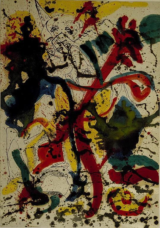 杰克逊·波洛克 当代各类绘画作品 -  《无题,1942》
