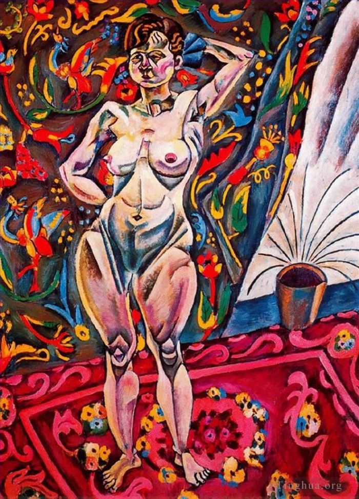 杰昂·米罗 当代油画作品 -  《裸体站立》