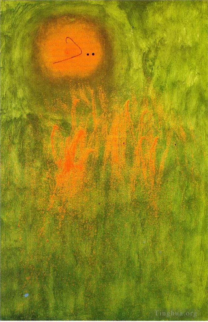 杰昂·米罗 当代各类绘画作品 -  《行星追逐的头发》