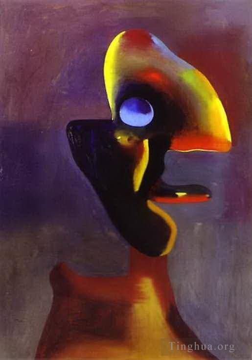 杰昂·米罗 当代各类绘画作品 -  《一个男人的头》