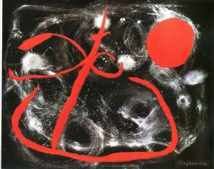 杰昂·米罗的当代艺术作品《阳光下少女的喜悦》