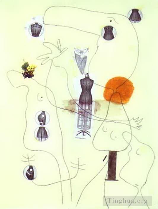 杰昂·米罗 当代各类绘画作品 -  《变态》