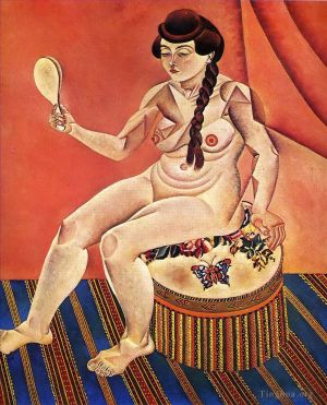 杰昂·米罗的当代艺术作品《裸体与镜子》