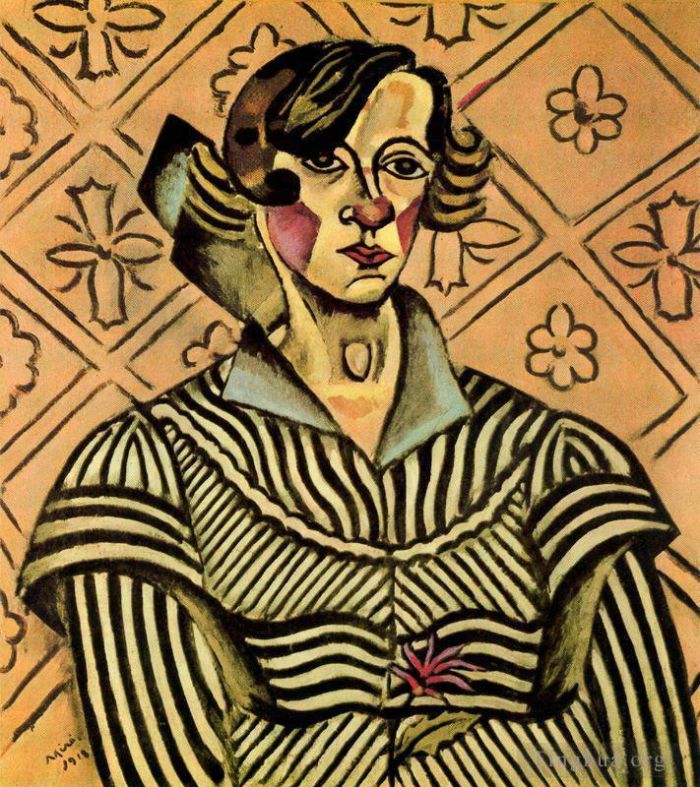 杰昂·米罗 当代各类绘画作品 -  《胡安妮塔·奥夫拉多尔的肖像》