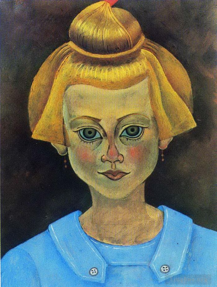杰昂·米罗 当代各类绘画作品 -  《一个年轻女孩的肖像》