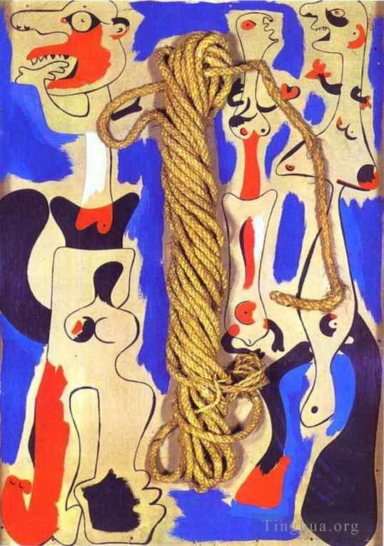 杰昂·米罗 当代各类绘画作品 -  《绳子与人,I》