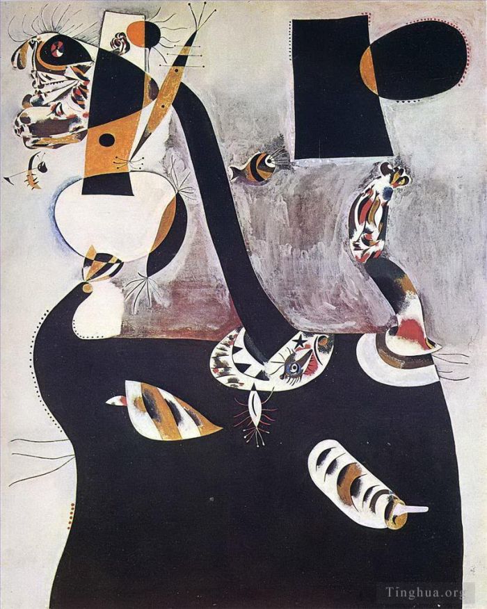 杰昂·米罗 当代各类绘画作品 -  《坐着的女人,II》