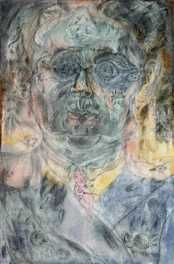 杰昂·米罗 当代各类绘画作品 -  《自画像3》