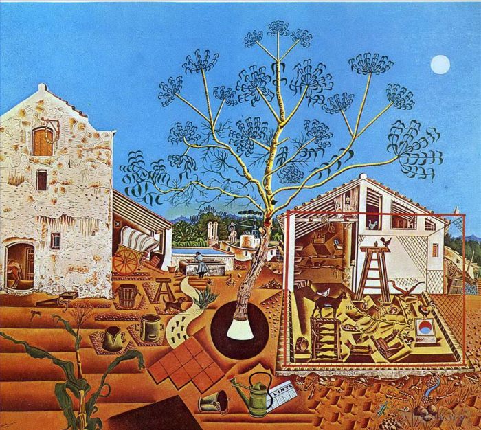 杰昂·米罗 当代各类绘画作品 -  《农场》