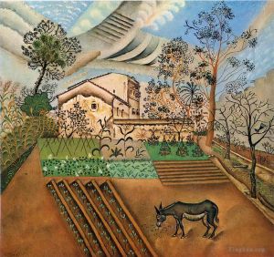 当代绘画 - 《有驴的菜园》