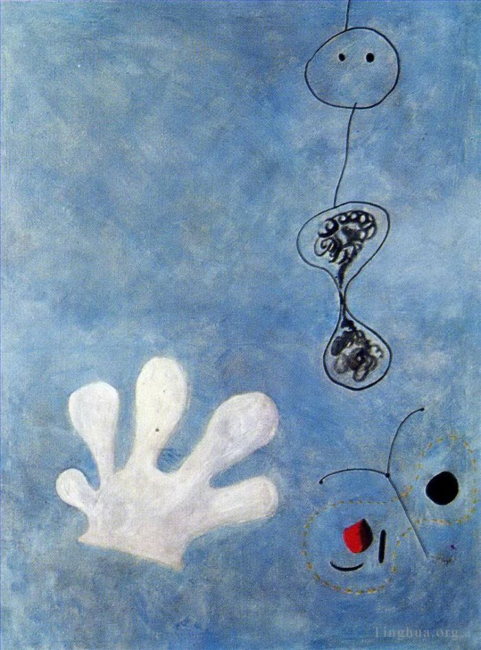 杰昂·米罗 当代各类绘画作品 -  《白手套》