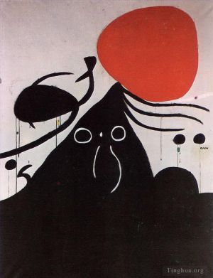 杰昂·米罗的当代艺术作品《阳光下的女人我》