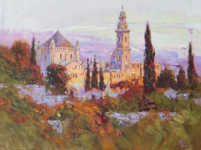 考玛诺娃·埃琳娜 当代油画作品 -  《耶路撒冷》
