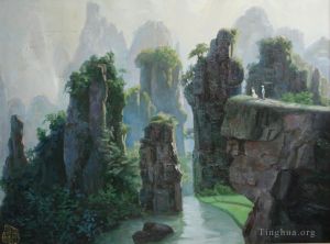 李嘉辉的当代艺术作品《张家界的神堂湾》