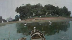 李嘉辉的当代艺术作品《荒岛藏鹭影》