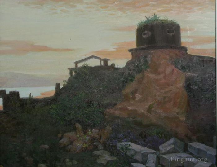 李嘉辉 当代油画作品 -  《鹭岛的痕迹》