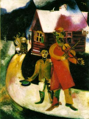 马克·夏加尔的当代艺术作品《小提琴家》