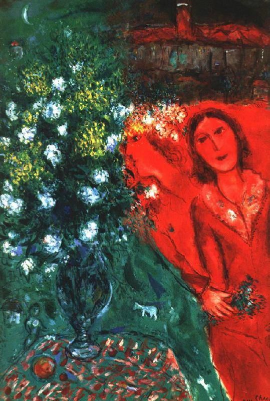 马克·夏加尔 当代各类绘画作品 -  《艺术家回忆》