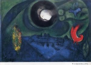 马克·夏加尔的当代艺术作品《贝尔西堤岸》