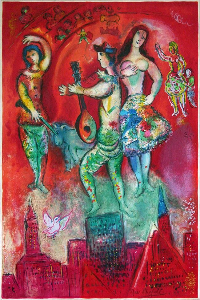 马克·夏加尔 当代各类绘画作品 -  《卡门彩色版画》