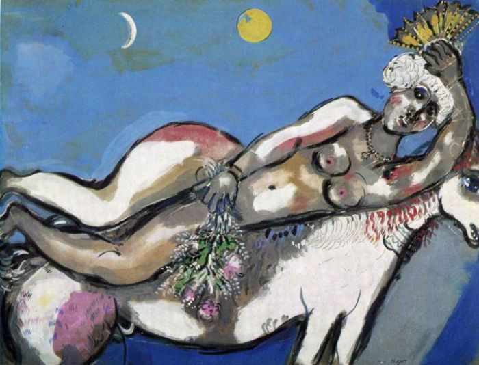 马克·夏加尔 当代各类绘画作品 -  《马术师》