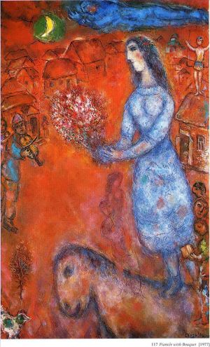 当代绘画 - 《未婚妻与花束》