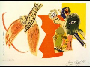 马克·夏加尔的当代艺术作品《飞鱼》