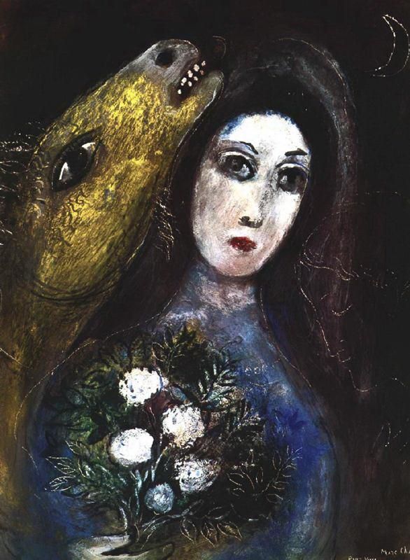 马克·夏加尔 当代各类绘画作品 -  《对于瓦瓦》