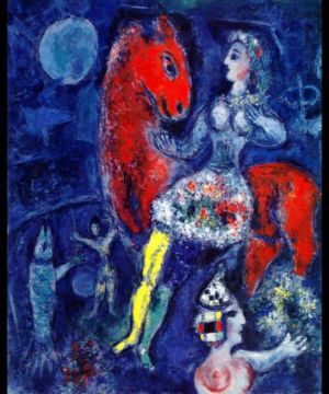 马克·夏加尔的当代艺术作品《红马女骑士》