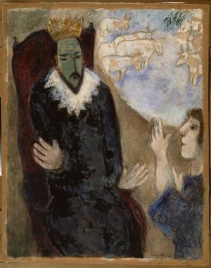 马克·夏加尔的当代艺术作品《约瑟解释法老的梦》