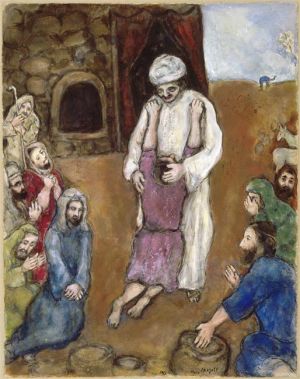 马克·夏加尔的当代艺术作品《约瑟得到了他兄弟们的认可》