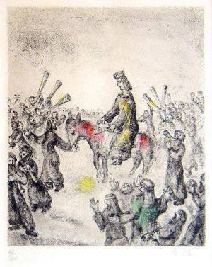 马克·夏加尔的当代艺术作品《LOnction,Du,Roi,Salomon,手绘蚀刻》