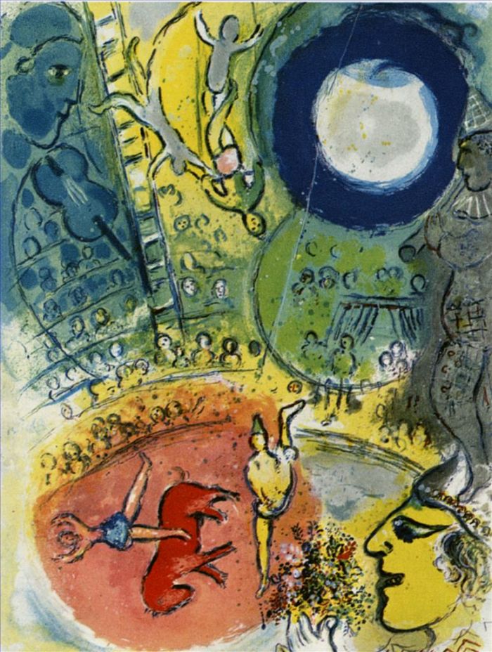 马克·夏加尔 当代各类绘画作品 -  《马戏团》
