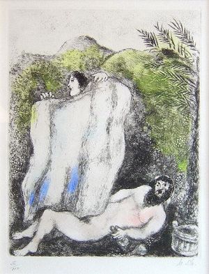 马克·夏加尔的当代艺术作品《Le,Manteau,De,Noe,手绘蚀刻》