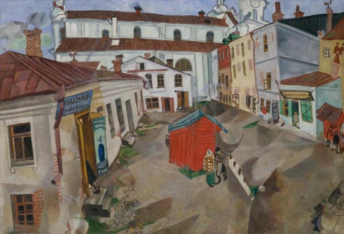 马克·夏加尔 当代各类绘画作品 -  《维捷布斯克的市场》
