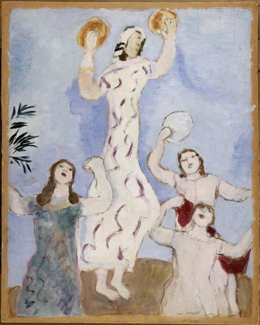 马克·夏加尔 当代各类绘画作品 -  《米里亚姆跳舞》