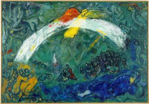 马克·夏加尔的当代艺术作品《诺亚与彩虹》