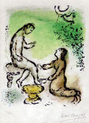 马克·夏加尔的当代艺术作品《奥德赛,II,尤利西斯与欧律克利亚》