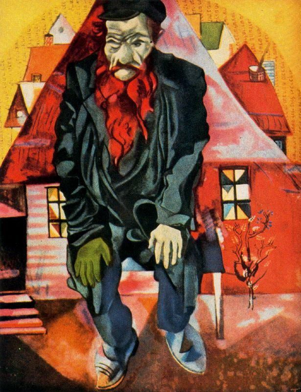马克·夏加尔 当代各类绘画作品 -  《红犹太人》