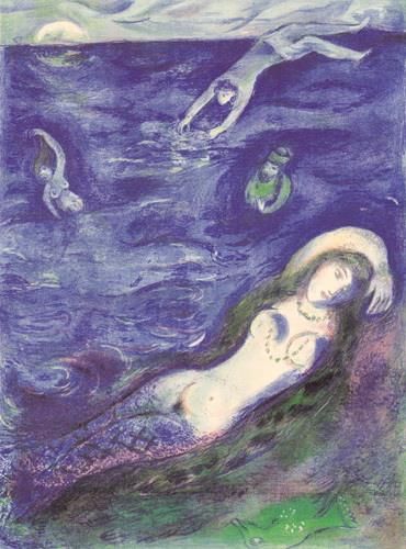 马克·夏加尔 当代各类绘画作品 -  《于是我从海中走来》