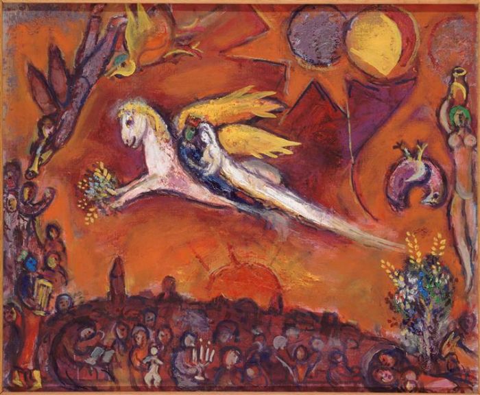 马克·夏加尔 当代各类绘画作品 -  《歌中之歌,IV》