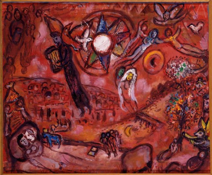 马克·夏加尔 当代各类绘画作品 -  《歌中之歌V》