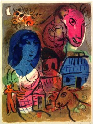 马克·夏加尔的当代艺术作品《安提洛巴乘客》