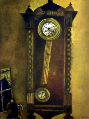 马克·夏加尔的当代艺术作品《时钟》