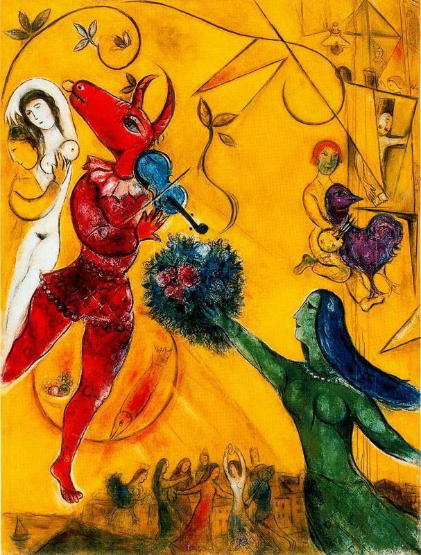 马克·夏加尔 当代各类绘画作品 -  《舞蹈》