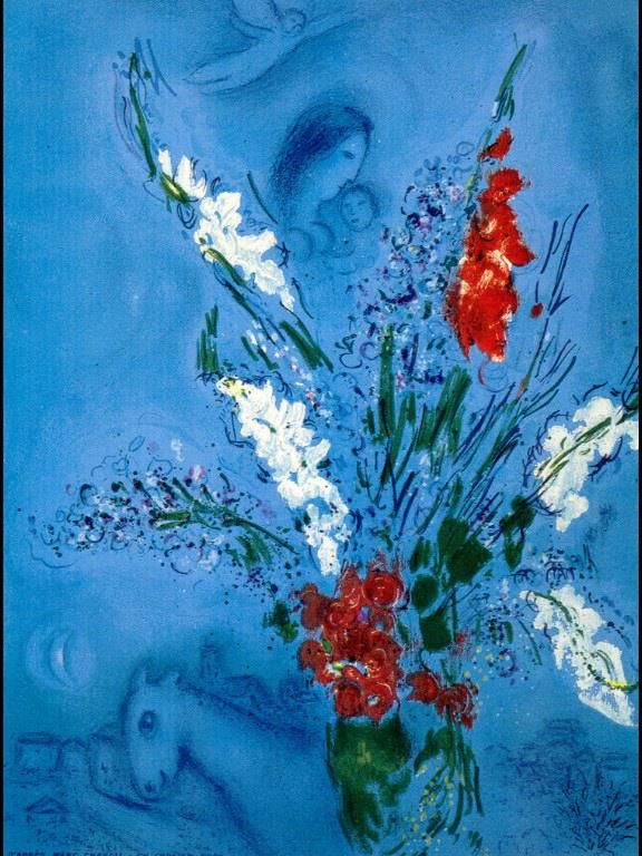 马克·夏加尔 当代各类绘画作品 -  《剑兰》
