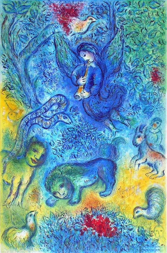 马克·夏加尔 当代各类绘画作品 -  《魔笛》