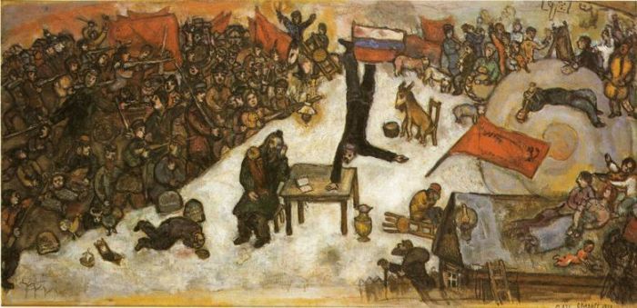 马克·夏加尔 当代各类绘画作品 -  《革命,超现实主义,表现主义》